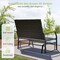 Costway 2-Person Outdoor Swing Glider Bench with Quick Dry Foam Seat & Heavy-Duty Metal Gliding Arms All Weather
